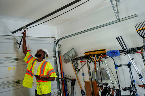 Professional Garage Door Installation technician working in Cumberland Hill, RI